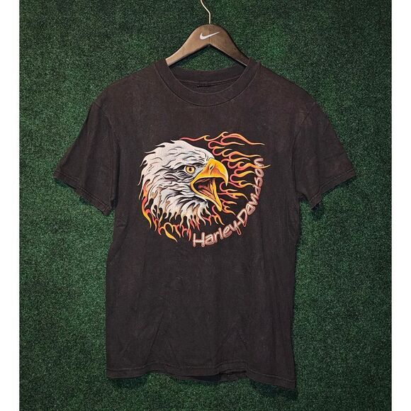 Harley-Davidson Other - Vintage Harley Davidson flames eagle tshirt